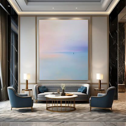 Serene Pastel Seascape for Meditation Room & Light - Filled Bedroom STSC346