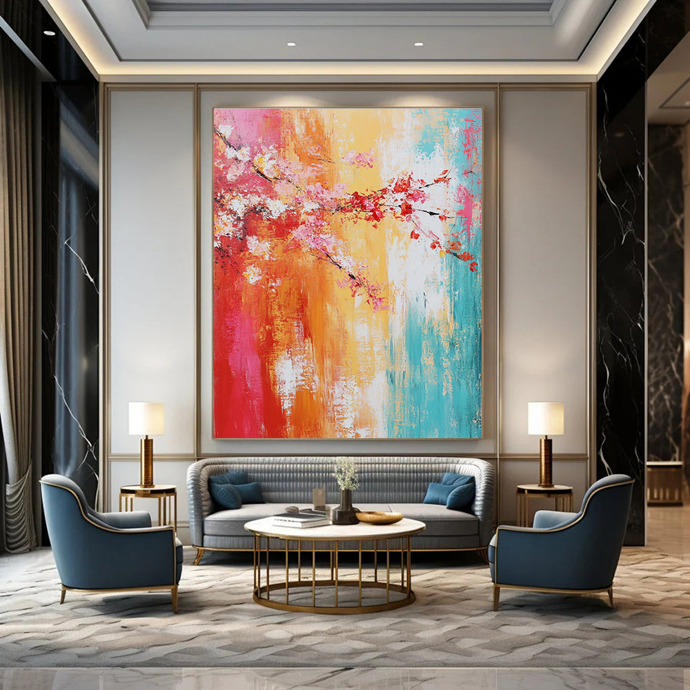 Colorful Blossom Branches for Bohemian - Style Bedroom & Vibrant Café STSC373