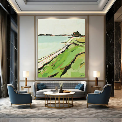 Simple Coastal Abstract for Coastal Home Office & Marine Conservation Center DLZ1579