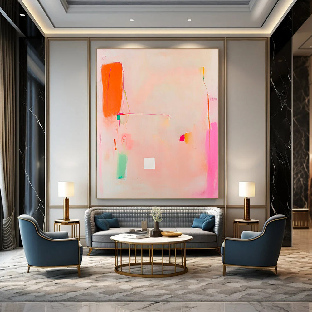 Pastel Abstract with Bold Accents for Feminine Boutique & Cozy Café STSC770