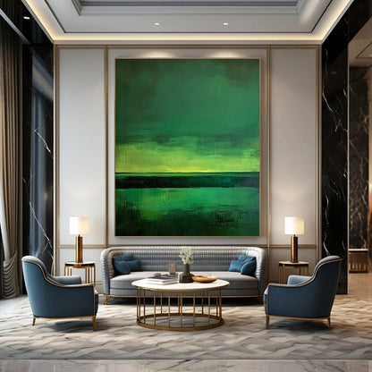 Green Gradient Landscape for Nature - Lover’s Bedroom & Eco - Conscious Workplace STSC308