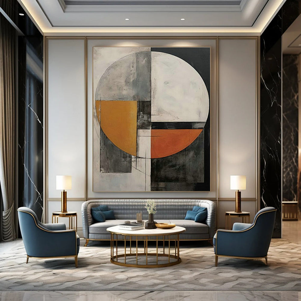 Circular Color - Block Abstract Art for Creative Agency & Art - Loving Lounge DLZ2123