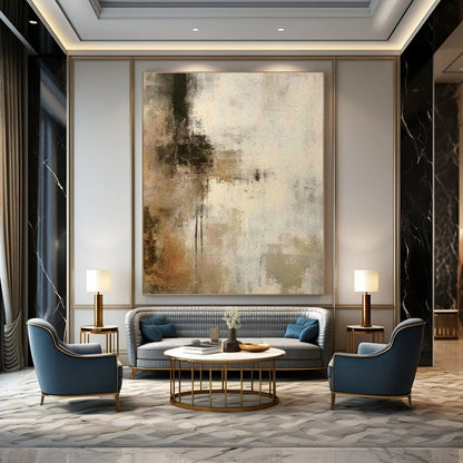 Earth - Toned Abstract Art for Nature - Inspired Spa & Minimalist Home Office DLZ2126