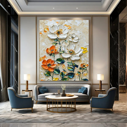 3D Floral Relief Art for Charming Garden Room & High - End Florist Shop DLZ0732