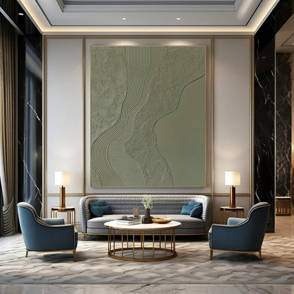 Textured Earth - Tone Abstract Art for Bedroom & Hallway DLZ0392