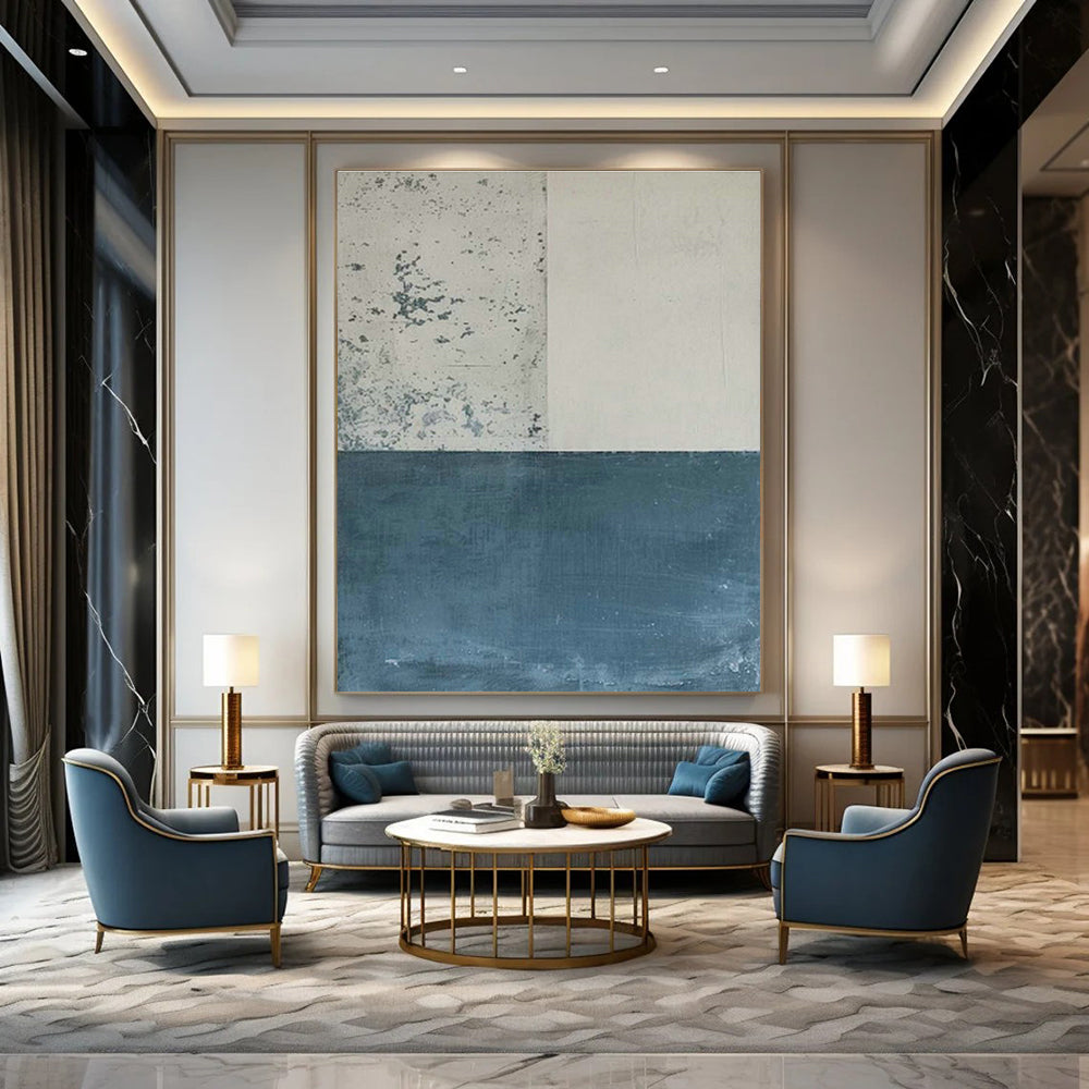 Color - Block Texture Art for Modern Office Reception Walls DLZ0230