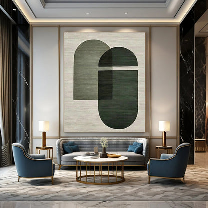 Simple Geometric Art for Minimalist Yoga Studio & Modern Home Entryway DLZ1519