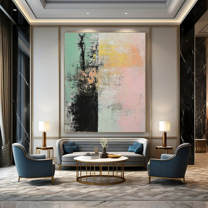 Colorful Abstract Landscape for Bohemian - Style Garden Room & Artistic Bed and Breakfast STSC796