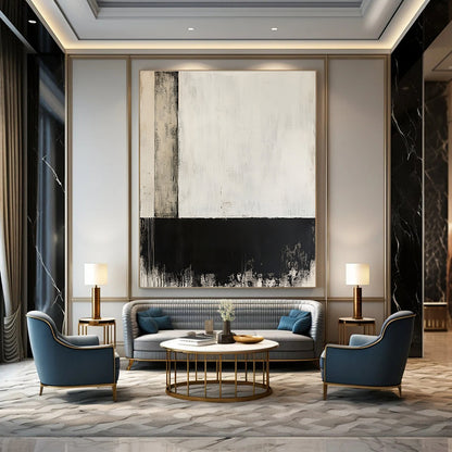 Black and White Minimalist for Contemporary Art Space & Modern Dining Room STSC235