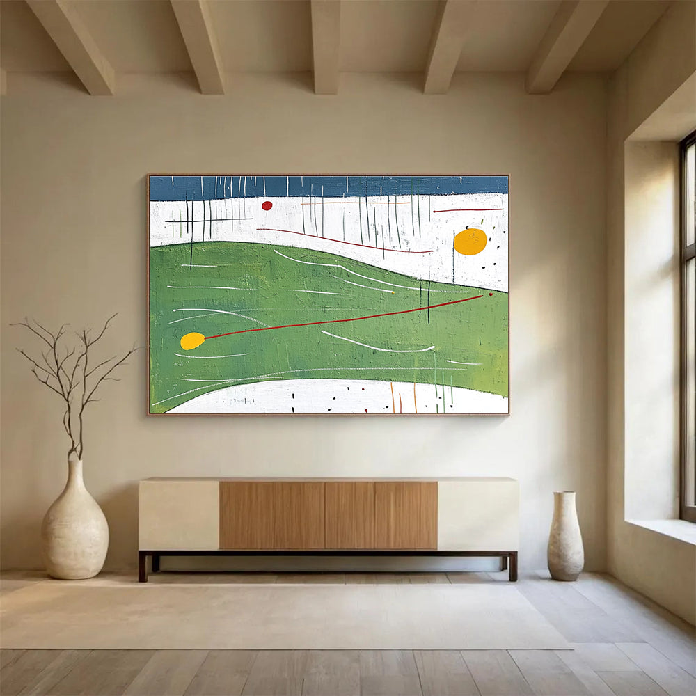 Colorful Minimalist Landscape Art for Scandinavian - Style Home & Art - Loving Café SC176