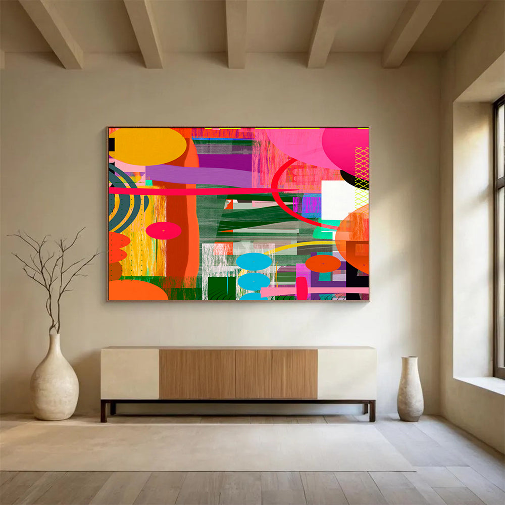 Colorful Geometric Abstract for Creative Playrooms DLZ2466