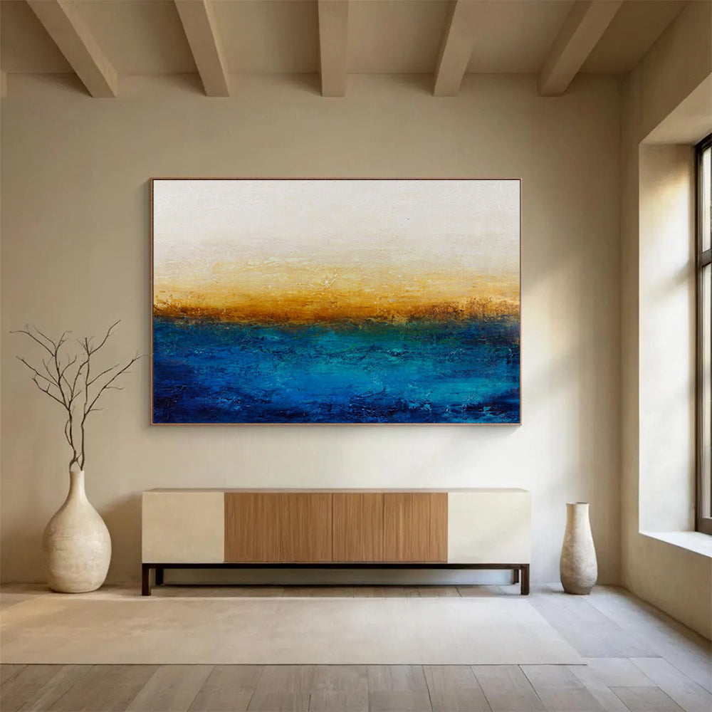 Gradient Color Abstract Art: Create a Relaxing Balcony Oasis DLZ2391