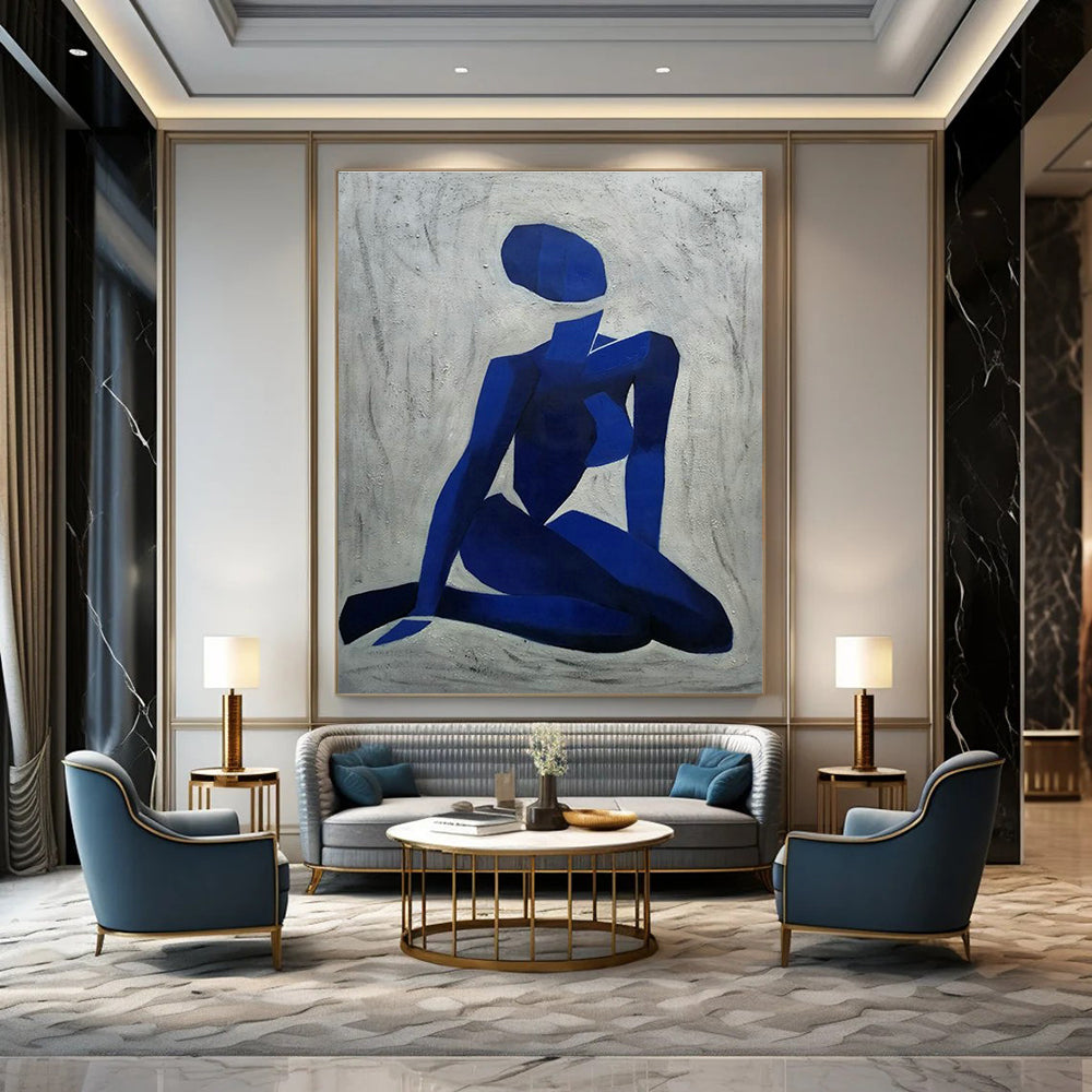 Custom Large Handmade Abstract Painting for Bedroom & Living Room DLZ2270