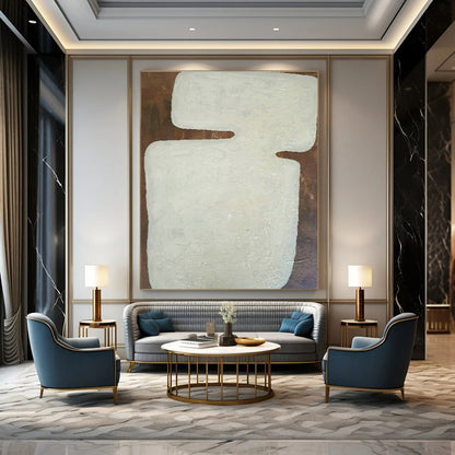 White Irregular - Shaped Art for Rustic Art Studio & Industrial - Chic Home DLZ1897