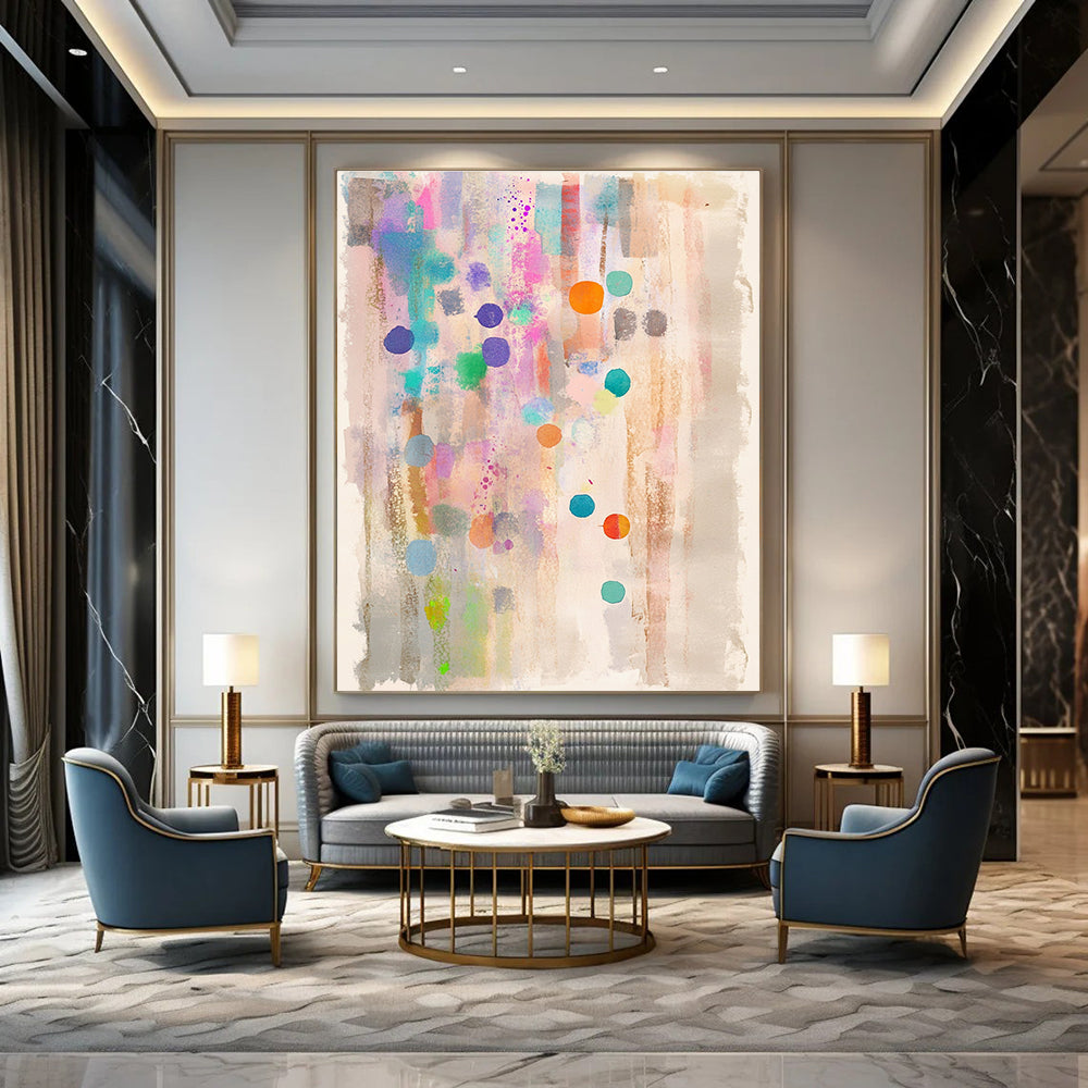 Colorful Dots and Splashes for Playful Children’s Room & Abstract Art Gallery STSC988