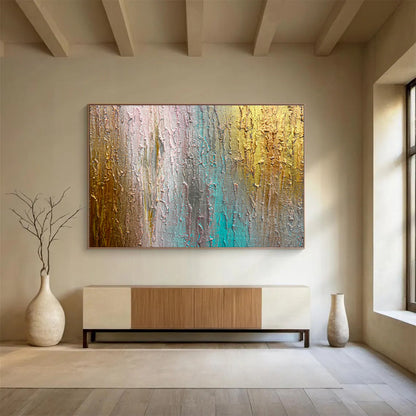 Colorful Textured Art for Creative Studio Collaboration Space Walls DLZ3300