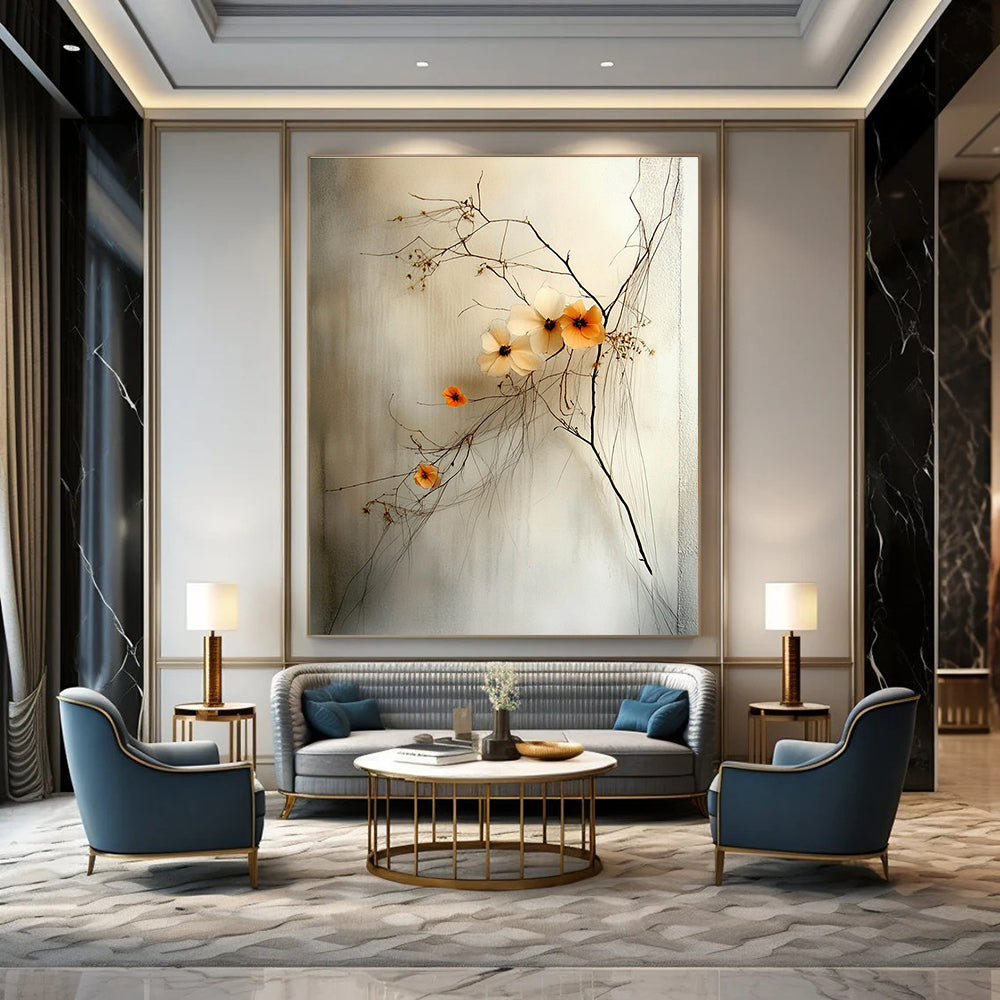 Delicate Dried Flower Arrangement for Minimalist Spa & Rustic Home Decor STSC856