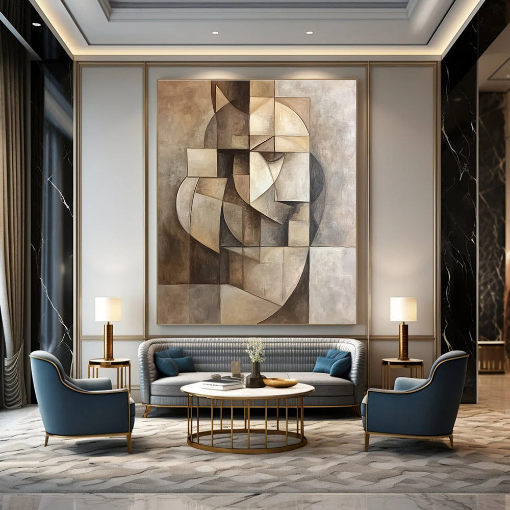 Cubist Abstract Composition for Modern Art Museum & Intellectual Study STSC859