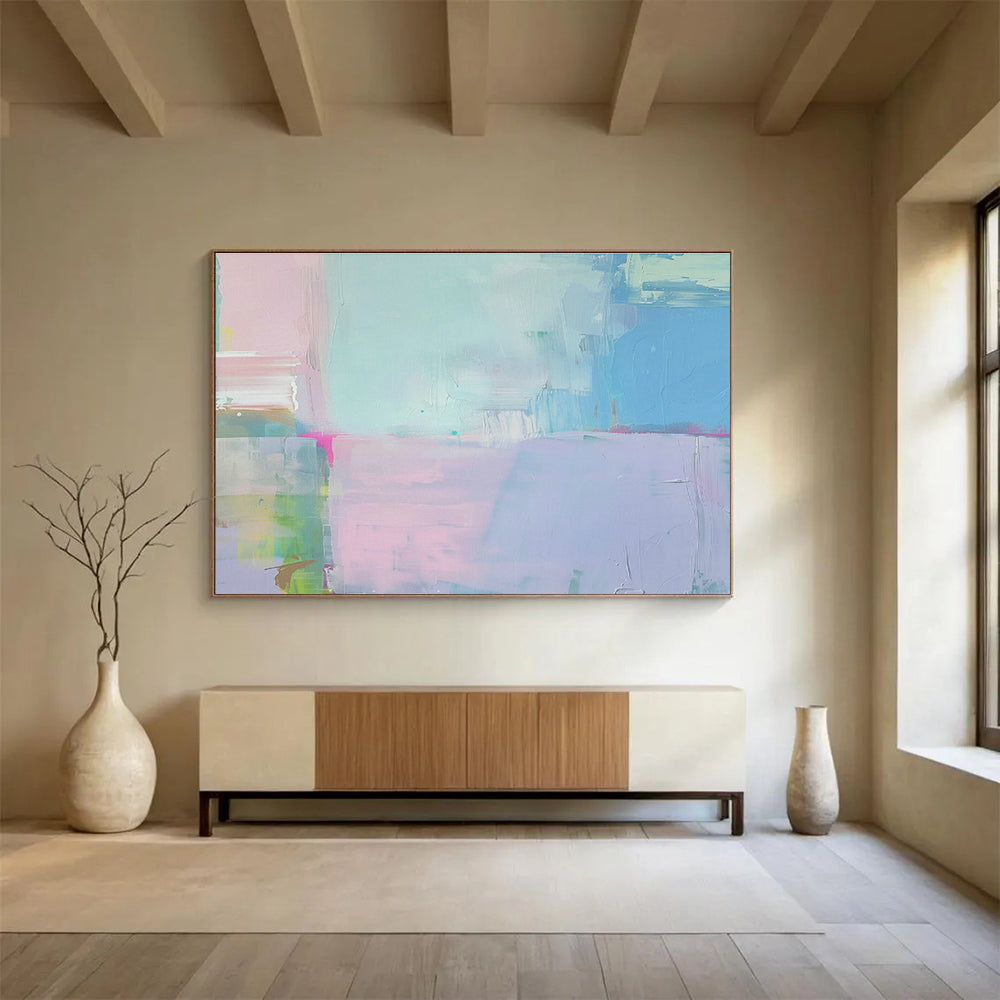 Soft - Color Block Collage Art for Minimalist Nursery DLZ2865
