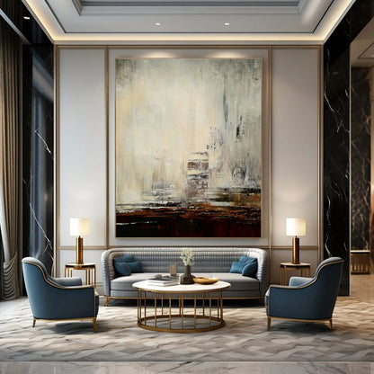 Gray - White Abstract Art for Office & Hallway DLZ0315