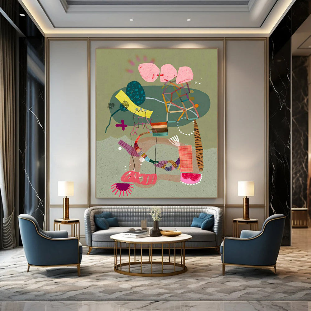 Creative Collage Art for Trendy Home Office Inspiration Walls DLZ0175