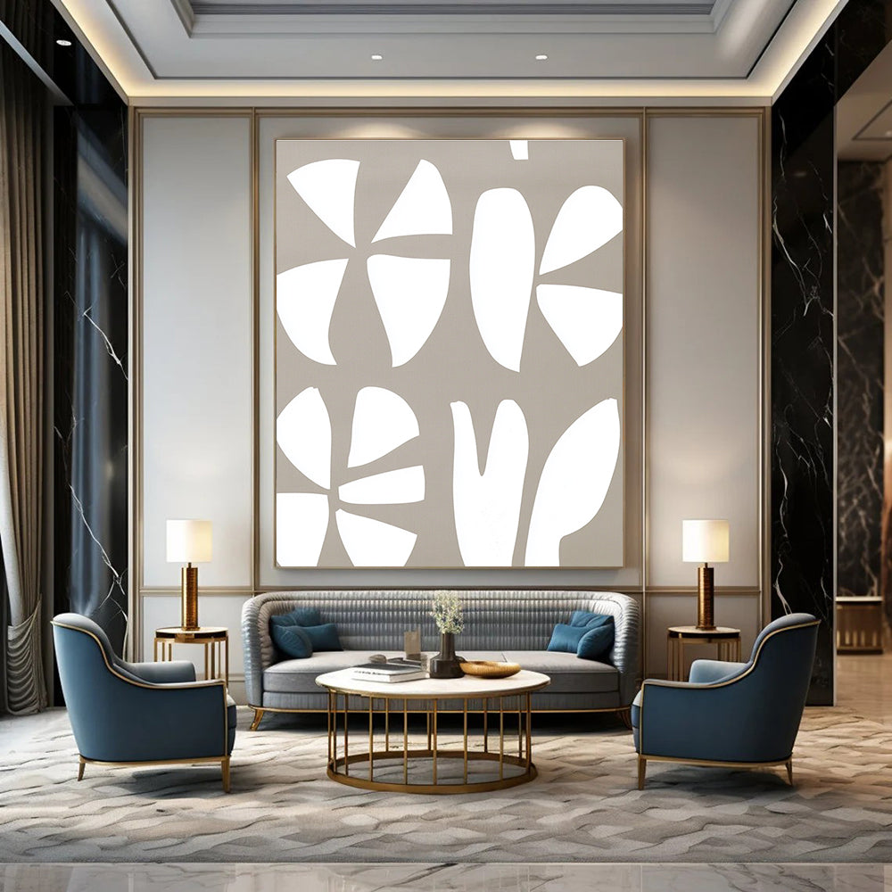 Geometric Flower Shapes for Minimalist Living Room & Modern Office Reception STSC1240