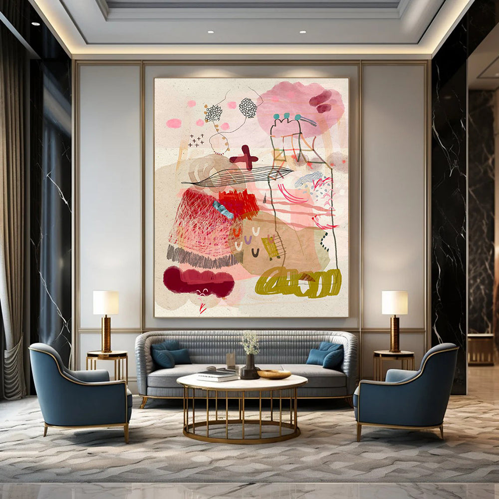 Figure Collage Art for Eclectic Home Living Room Galleries DLZ0165