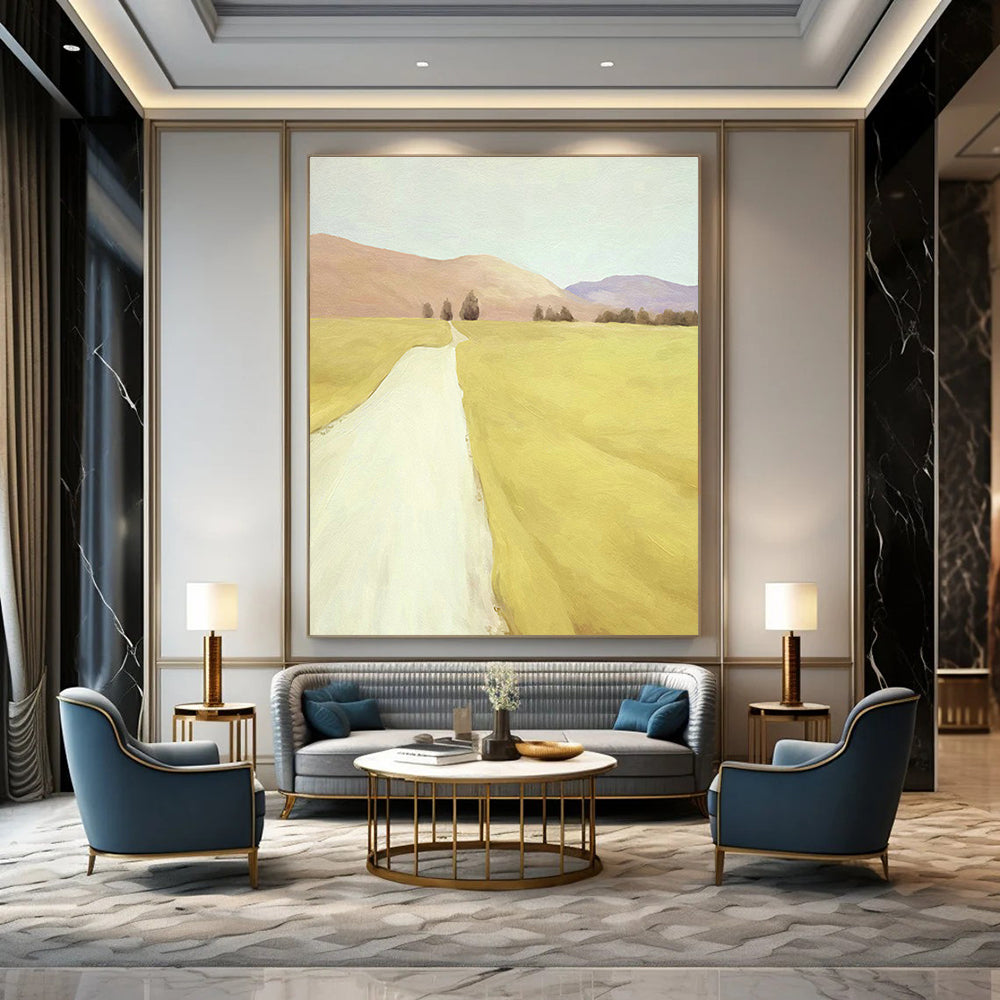 Pastel Country Road Art for Rustic Farmhouse & Nature - Lover’s Study DLZ1422