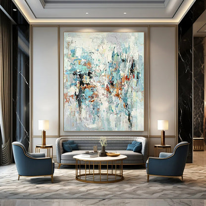 Light - Colored Abstract Art for Minimalist Bedroom & Yoga Studio DLZ1777