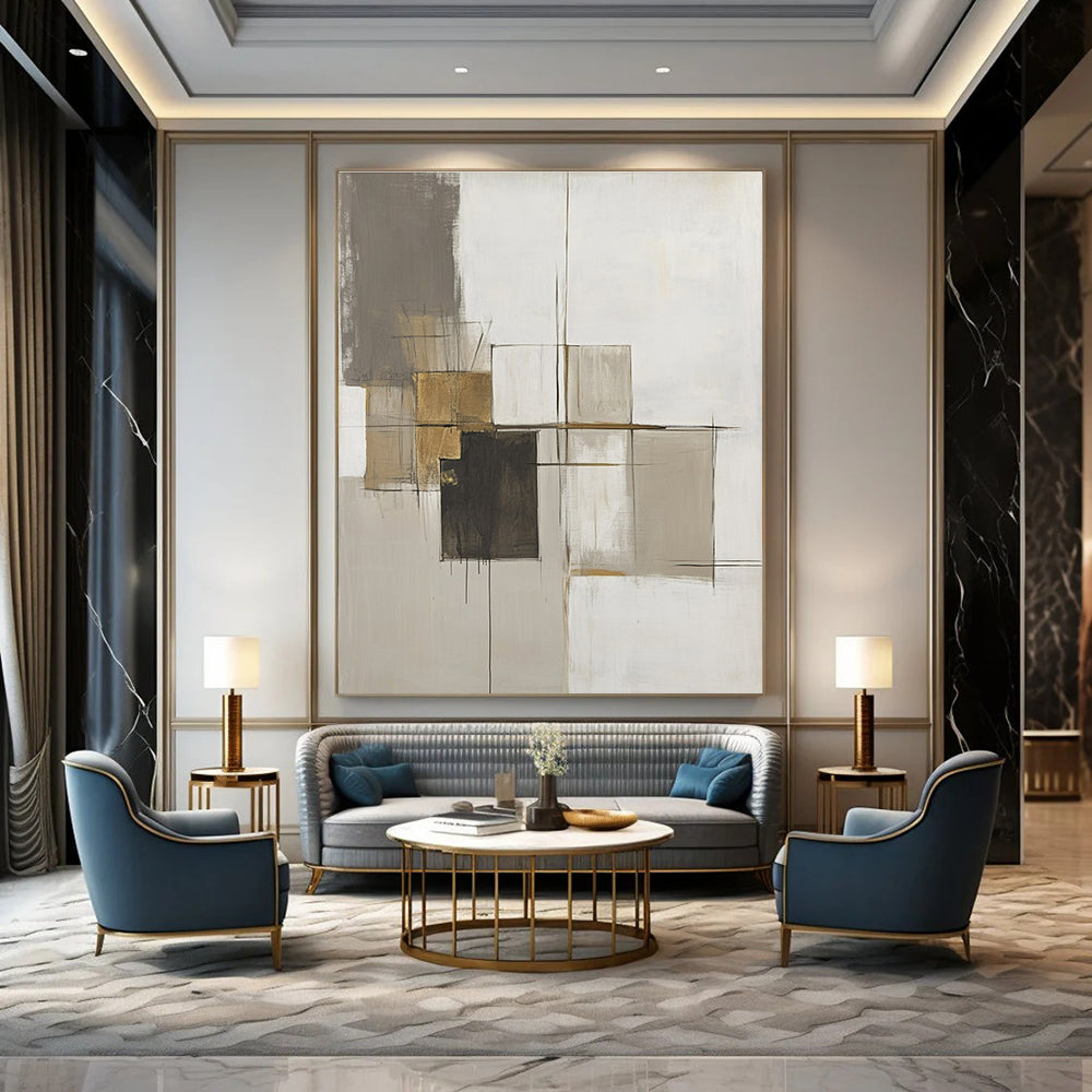 Earth - Toned Abstract Composition for Rustic Home & Nature - Inspired Gallery STSC778