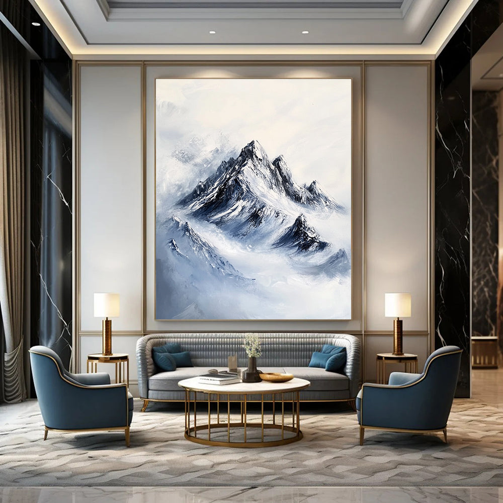 Snowy Mountain Peaks for Ski Lodge & Zen - Inspired Study STSC1168