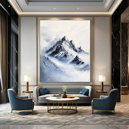 Snowy Mountain Peaks for Ski Lodge & Zen - Inspired Study STSC1168
