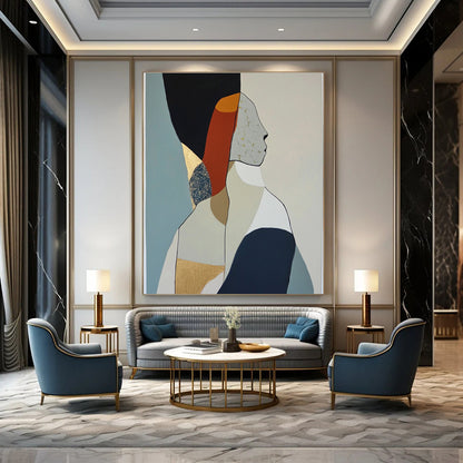 Abstract Female Figure Art for Feminist Home Study & Art - Themed Women’s Lounge STSC1064