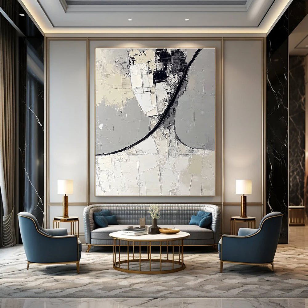 Abstract Figure in Grey for Art - Inspired Studio & Modern Home Library STSC383
