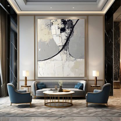Abstract Figure in Grey for Art - Inspired Studio & Modern Home Library STSC383