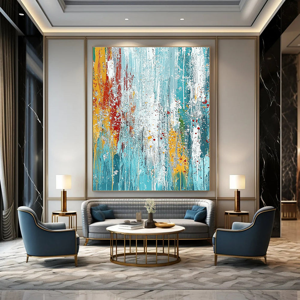 Colorful Drip Abstract Art for Kids’ Playroom & Art Studio STSC719