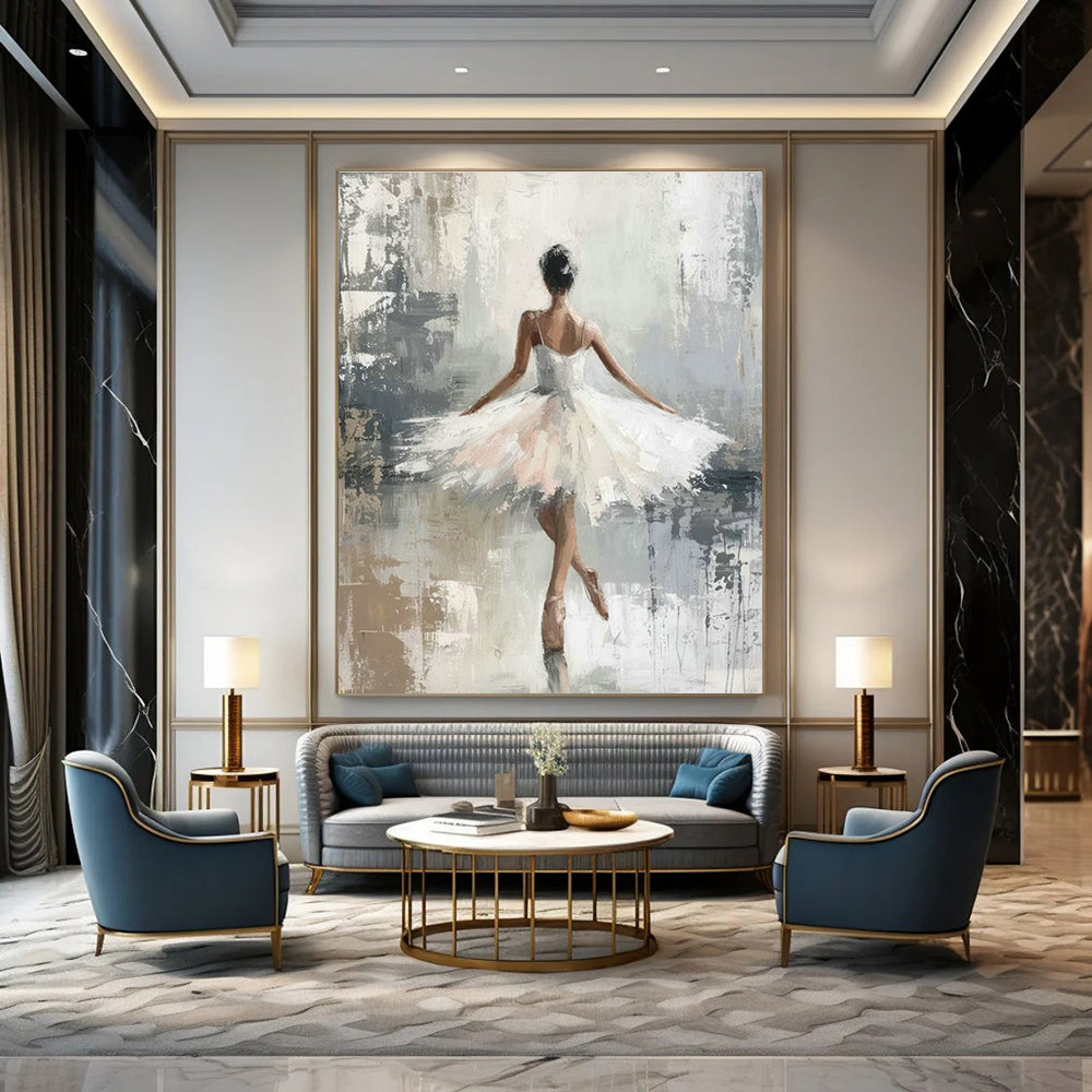 Elegant Ballet Dancer Art for Dance Studio & Feminine Bedroom DLZ1963