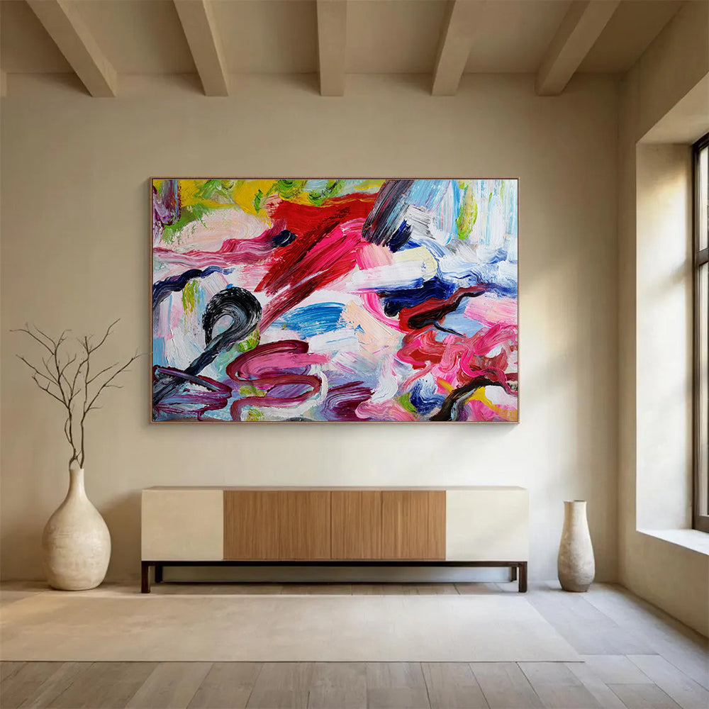 Colorful Stroke Abstract Art for Creative Studio Collaborative Spaces DLZ2681