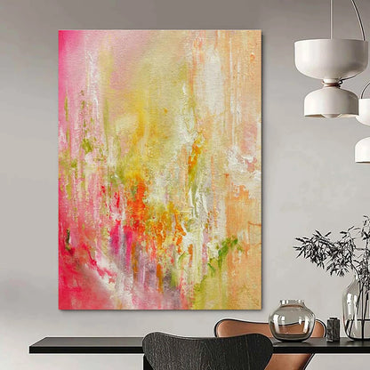 Pink - Yellow Abstract Art for Home Nursery Play Zones DLZ0055