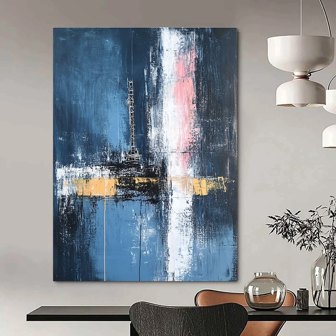 Abstract Industrial Structure for Industrial - Themed Home & Creative Office STSC656