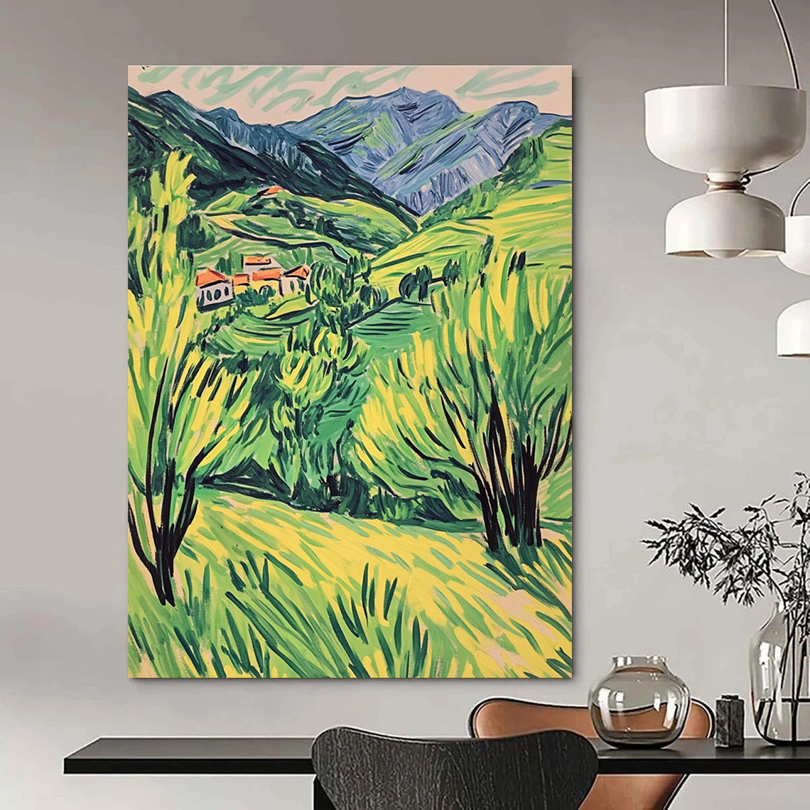 Green Mountain Village for Rustic Home Dining Room & Cultural Art Center STSC1017