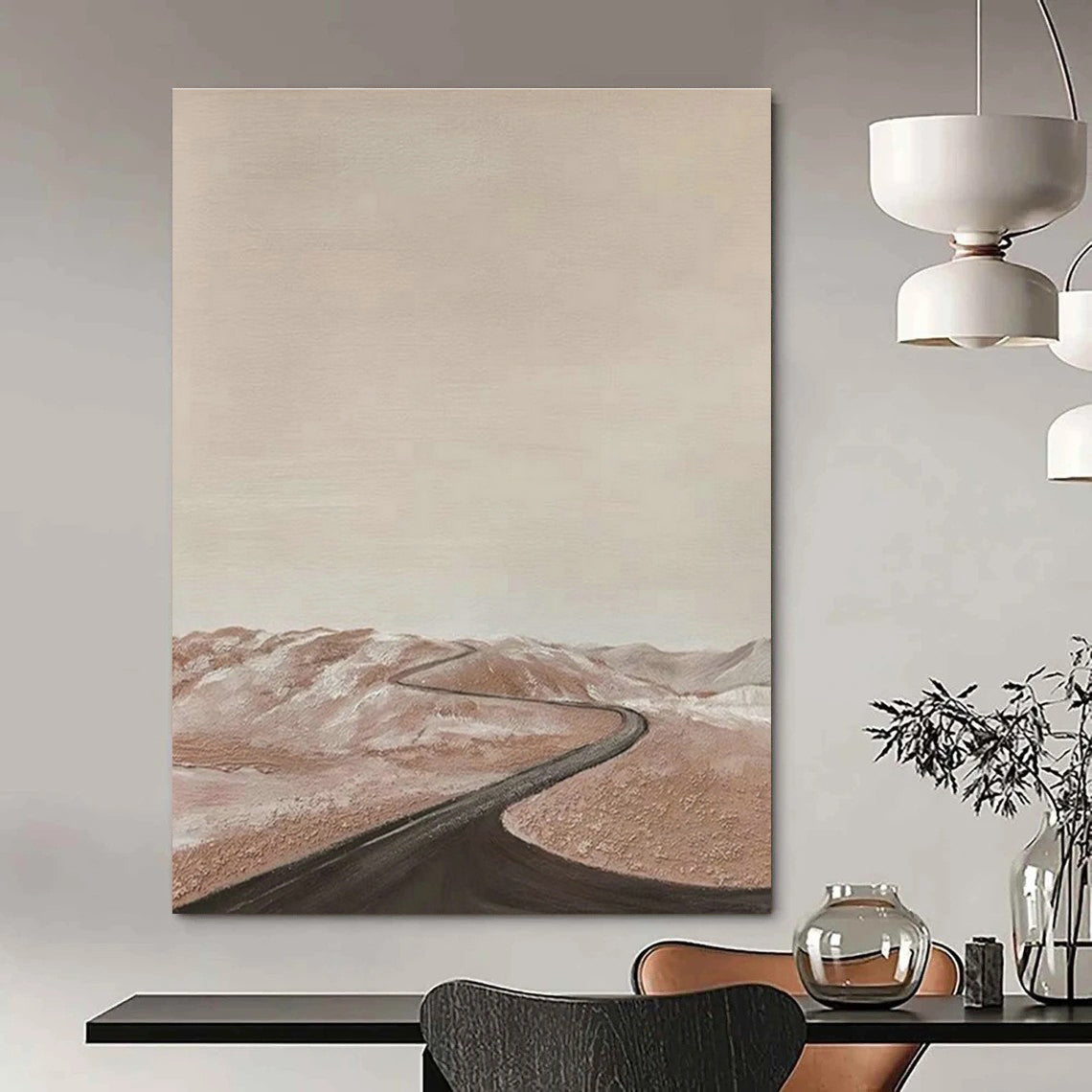 Desert Road Abstract Art for Travel Agency & Home Living Room DLZ1130