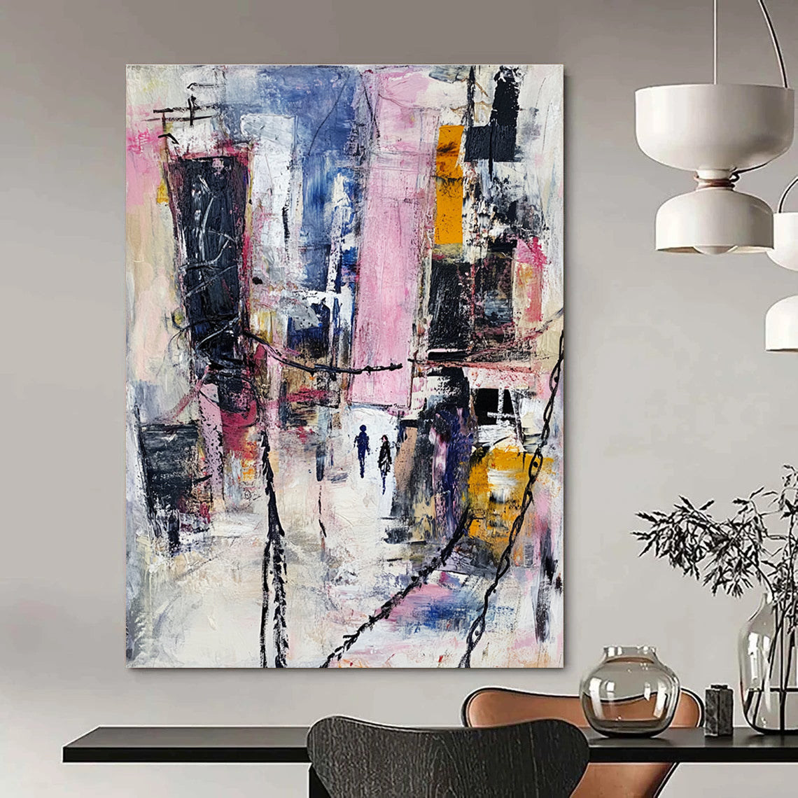 Dynamic Urban Abstract Art for Café & Art Studio STSC666