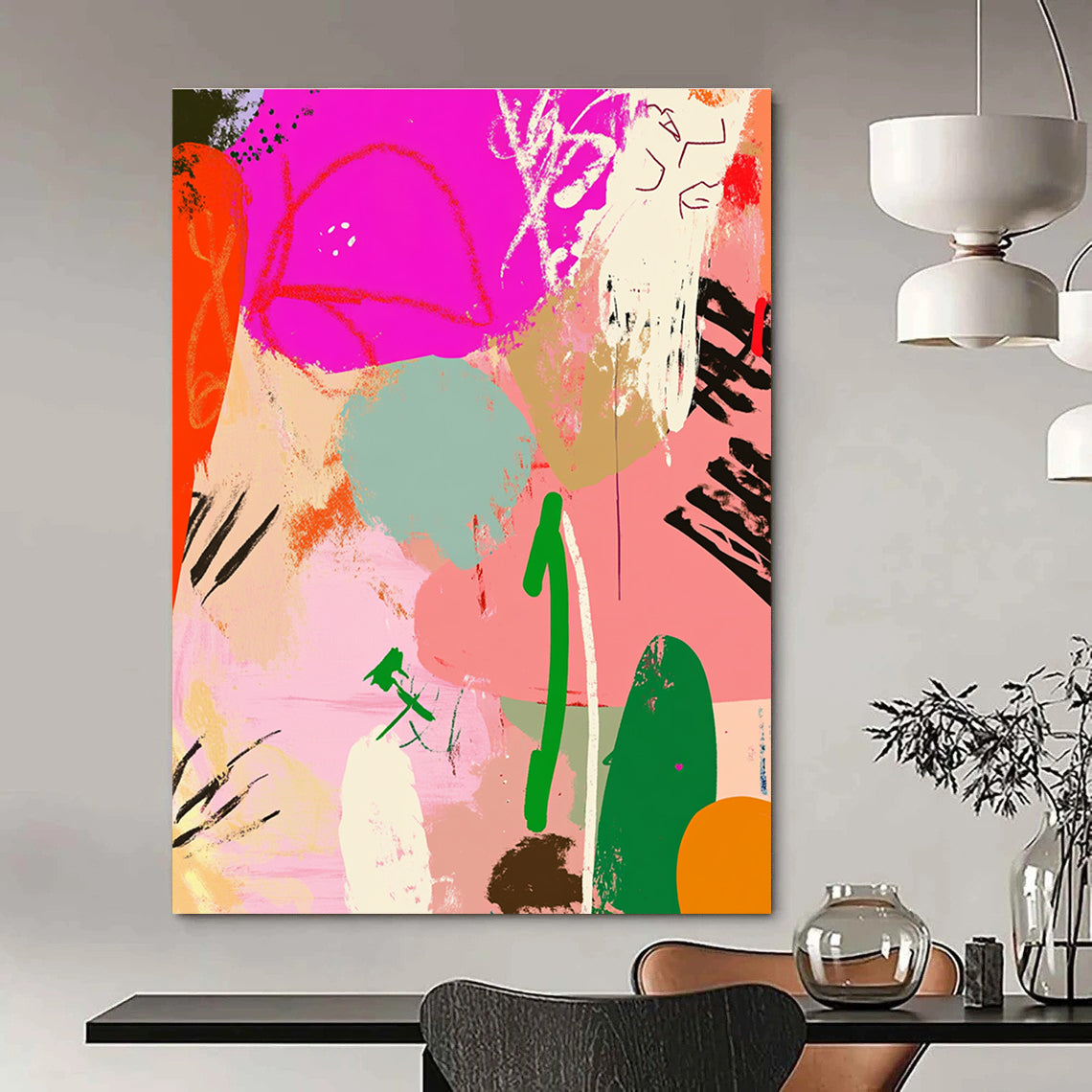 Colorful Graffiti - Style Abstract for Vibrant Art Café & Creative Studio STSC485