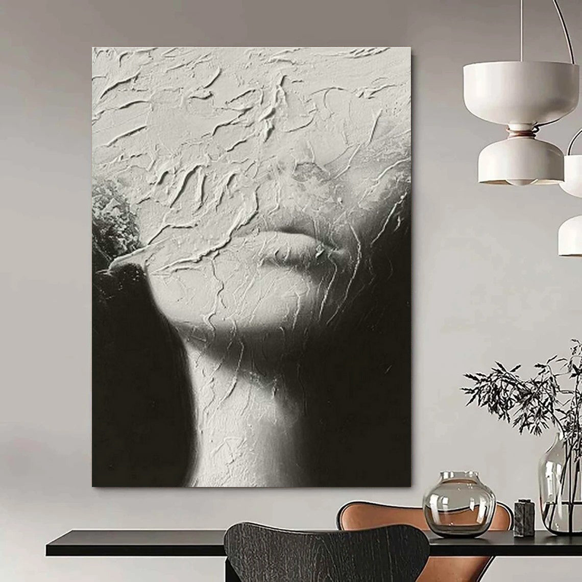 Black - White Portrait Art for Sophisticated Home Library Feature Walls DLZ0223
