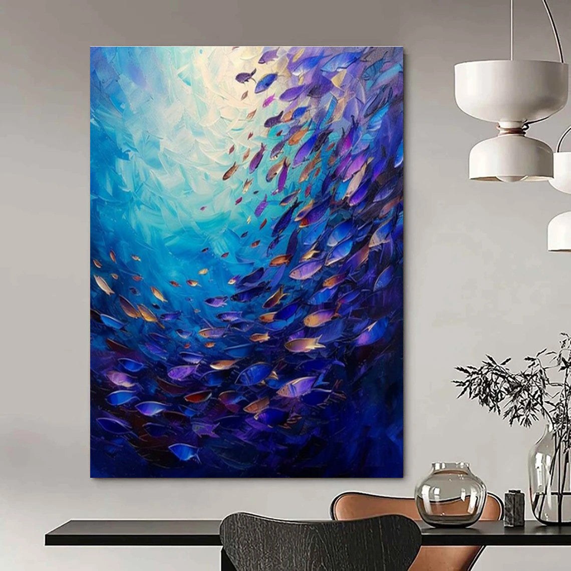 Vibrant Ocean Fish Art for Beach House & Wellness Spa DLZ1965