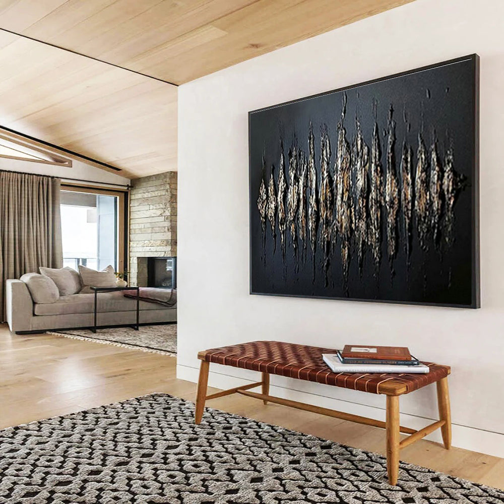 Black 3D - Effect Abstract Art for Edgy Home Theaters DLZ2481