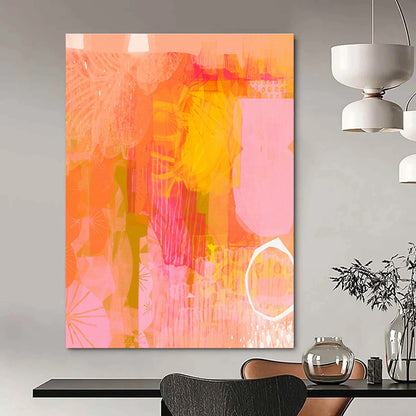 Coral - Toned Abstract Art for Bridal Boutique & Flower Market Café DLZ0642