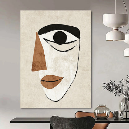 Minimalist Face Silhouette for Modern Bohemian Bedroom & Artistic Home Office STSC990