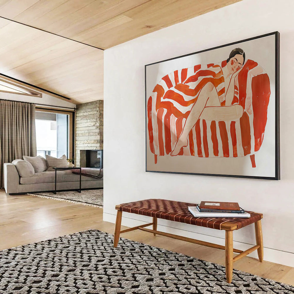Sofa Nap Figure Art for Cozy Bedrooms DLZ2471